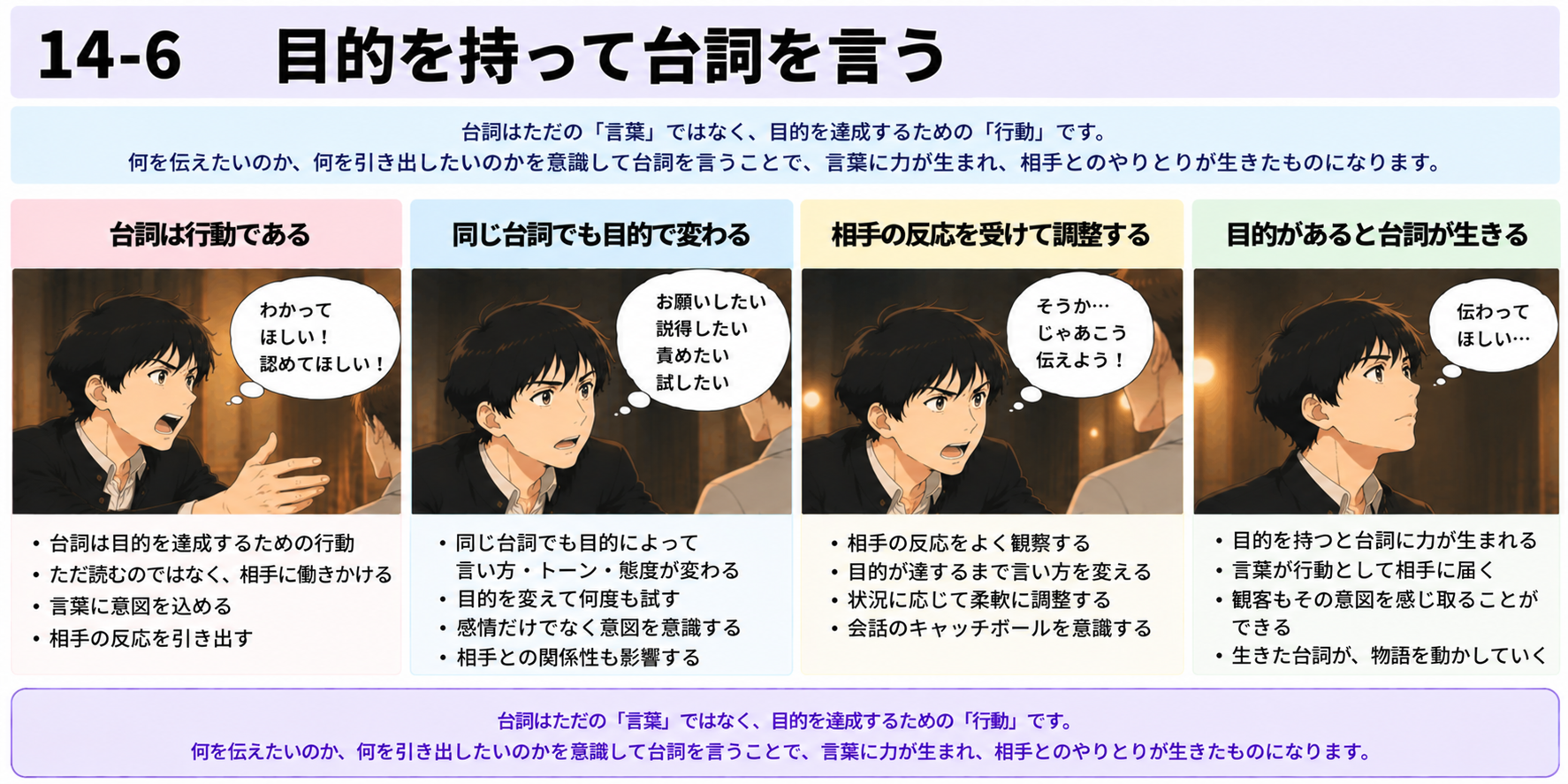 14-6 目的を持って台詞を言う図説